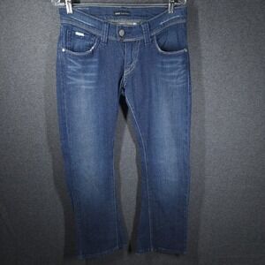 Levis Night Blues Slight Curve ID Bootcut Jeans Womens 7M Y2K Studded Cowgirl
